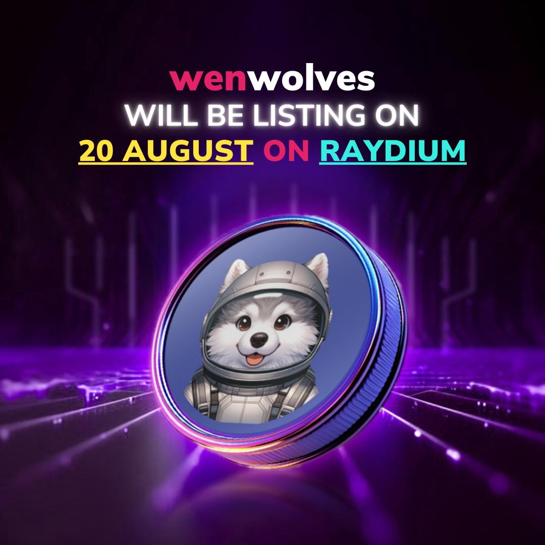 💥Boom!

📈Wen Listing? Wen Moon? WenWolves!
💎💎💎💎💎💎💎💎💎💎💎

Contract Address : 7sykmETW8X5GQv3ayTji4pbmeqWgyMfybziJvKVmZqKU