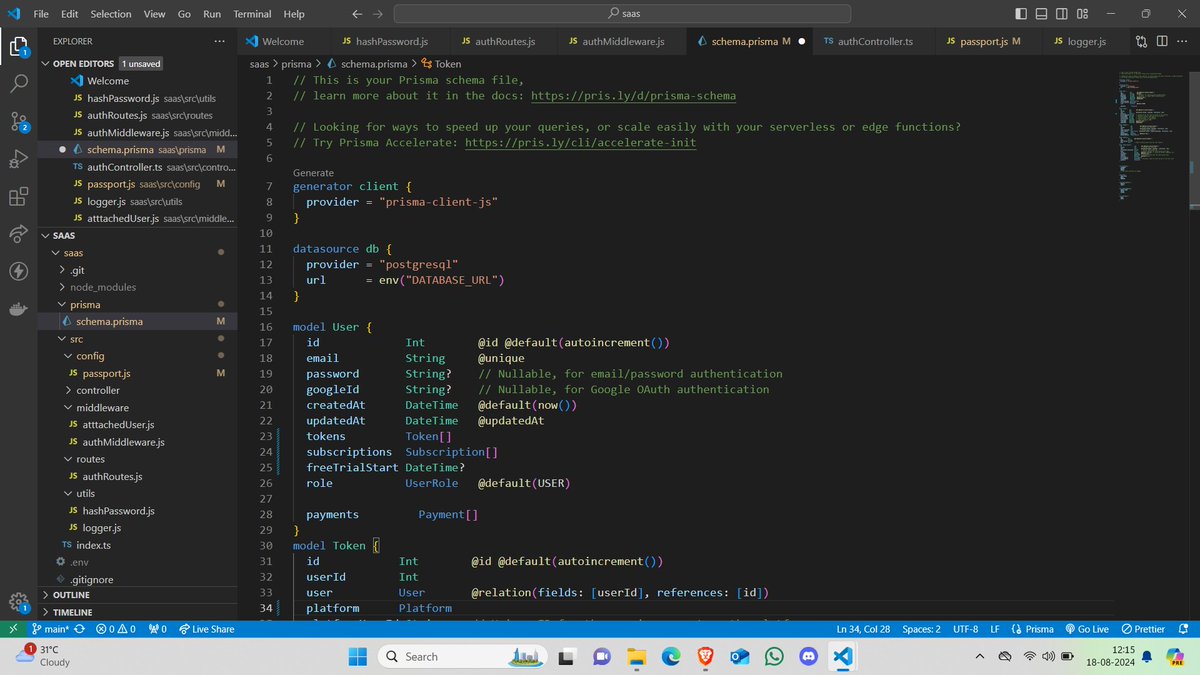 abhi_g003's tweet image. 🚀 Exciting update from our anonymous MVP! 
 ✅ Designed Prisma schema 
🛠️ Created a Node.js/Express server 
🔐Added Google login with Passport.js
📊Implemented Winston for logging Design
#TechUpdate #NodeJS #Express #Prisma #PassportJS #Winston #BackendDevelopment #buildinpublic