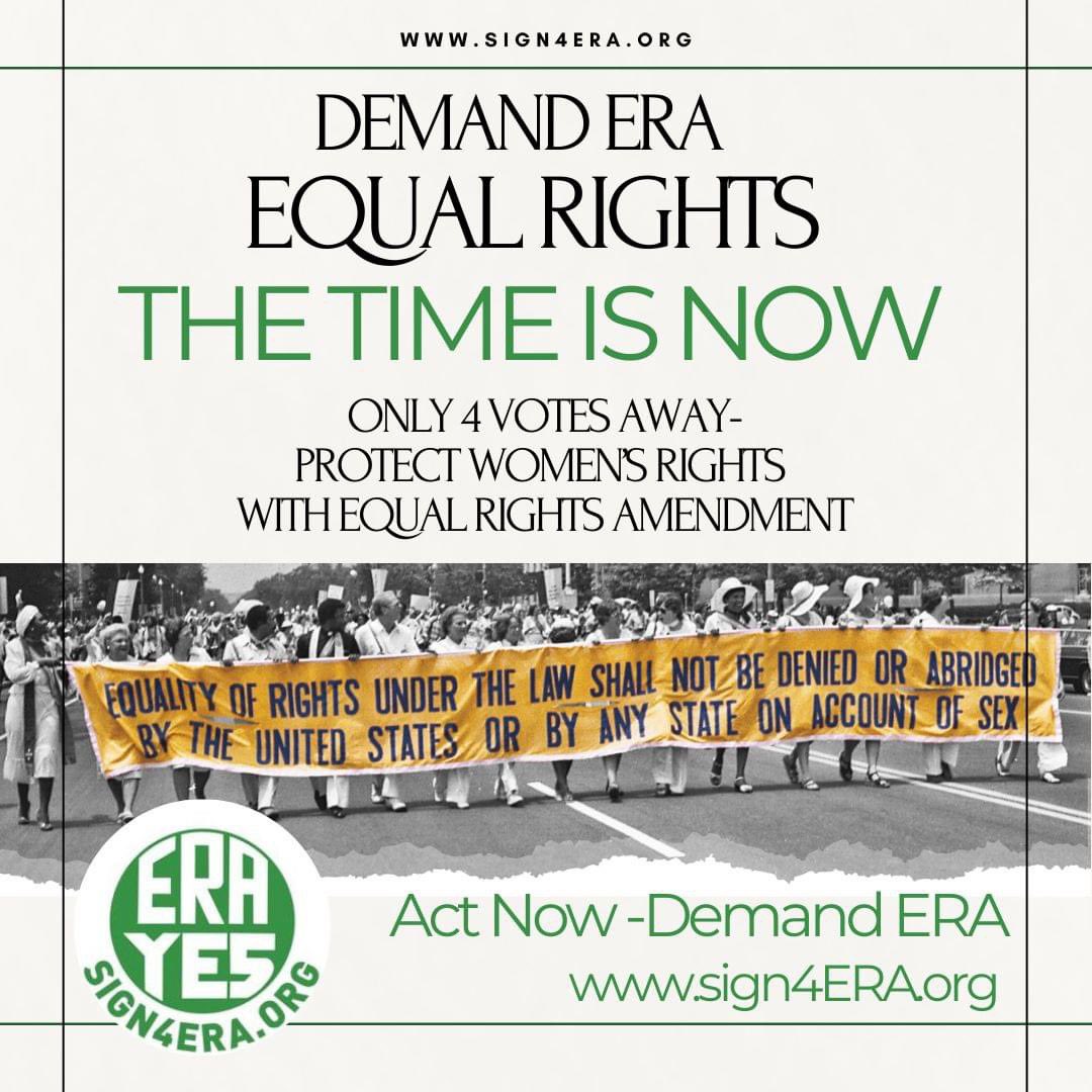 Sign4ERA's tweet photo. Let’s get the ERA over the finish line!  Demand Congress vote.  Learn more and sign on at www. https://t.co/5IQrDANrGr https://t.co/xeglZ4dSLF