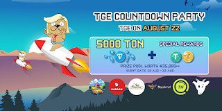 <a href="/MemeParty_TON/">TON MEME PARTY</a> is launching TGE Countdown Party with a total prize pool worth over $35,000 including 5,000 TON + Special Rewards! More than 1000 winners, with rewards drawn daily!

⏳16th August – 22nd August 2024 (TGE)