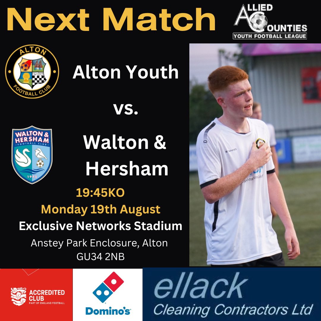 AltonYouth's tweet photo. Tomorrow we welcome @waltonhershamfc U18 to the @EXN_UK Stadium for a preseason friendly 
@alton_fc @EllackCleaning @keep__attacking @AltonHampshire @weyvalleyradio https://t.co/YvKvjkj8Nv