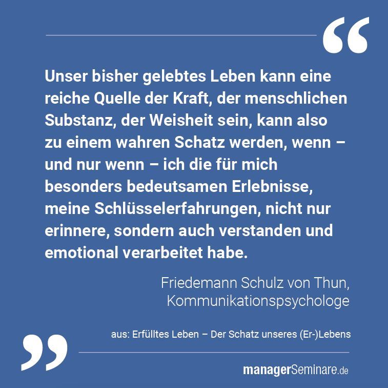 Im aktuellen Teil der Serie „Erfülltes Leben“ stellt Friedemann Schulz von Thun ein Modell vor, um das eigene bisherige (Er-)Leben zu reflektieren 👉 msmagazin.info/Erfüllung3 (€)

#Erfüllung #Lebenzufriedenheit #Reflexion