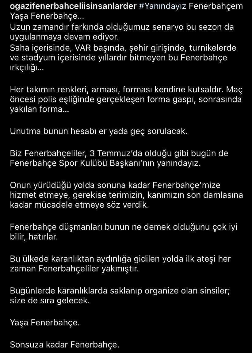 #YanındayızFenerbahçem