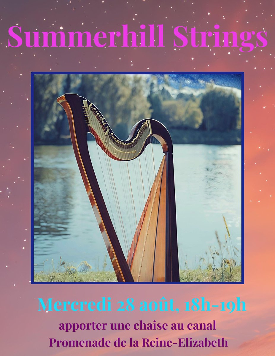 Bring your chair and a picnic; <a href="/ParkwaysPeople/">Parkways for People</a> will provide dessert with free ice cream, Summerhill Strings will provide music. Wednesday August 28th @ 6-7pm at the Culture Zone along the QED. <a href="/NCC_CCN/">National Capital Commission</a>