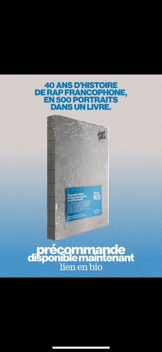 Quelques informations à propos de l’ouvrage 🗒️ Un grand merci à tous pour ces 10 premiers jours de fou ! 📘🙏

« VISAGES LETTRÉS, 40 ans de rap francophone en 500 portraits »
📘 Précommande disponible maintenant ! (lien en bio)
10 ans de travail • 428 pages • 3 kg.