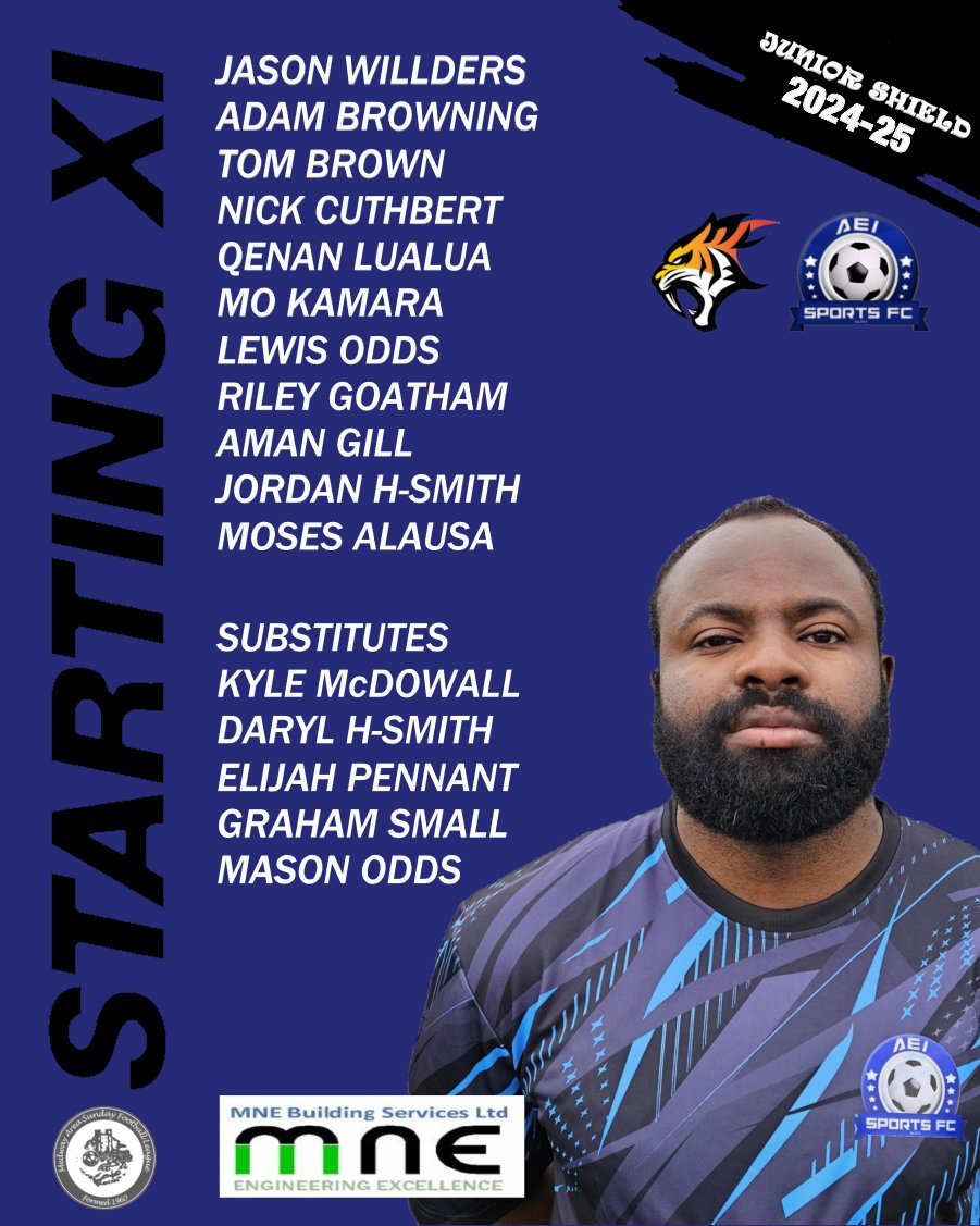 AEI Sports Sunday FC (@aeisportssunday) on Twitter photo LINEUP ANNOUNCED:
Caspian Tigerz🆚 <a href="/AEISportsSunday/">AEI Sports Sunday FC</a>
🏆 Junior Shield Group
🏟️ Beechings Cross
⏰ 10.00am KO LINEUP ANNOUNCED:
Caspian Tigerz🆚 <a href="/AEISportsSunday/">AEI Sports Sunday FC</a>
🏆 Junior Shield Group
🏟️ Beechings Cross
⏰ 10.00am KO