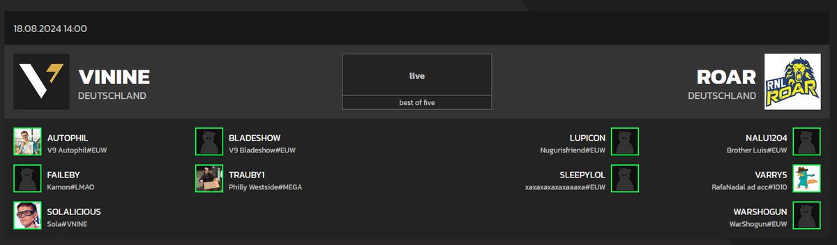 Tilman (@tiltmanlol) on Twitter photo Schaltet bei <a href="/UP5Colak28/">UP5 Colak28</a> für den Legenden Cast des <a href="/PrimeLeague/">Die Techniker Prime League</a> Liga 3 Upper Bracket Finale!
Let's get the win boys! <a href="/LupiLupicon/">lupi</a> <a href="/RasmusRieche/">Rasmus Rieche</a> <a href="/sleeepylol/">sleepy</a> <a href="/Varry_lol/">Varry</a> <a href="/Brother__Luis/">Luis</a>
(in no way affiliated with ROAR, I just like these Goats) Schaltet bei <a href="/UP5Colak28/">UP5 Colak28</a> für den Legenden Cast des <a href="/PrimeLeague/">Die Techniker Prime League</a> Liga 3 Upper Bracket Finale!
Let's get the win boys! <a href="/LupiLupicon/">lupi</a> <a href="/RasmusRieche/">Rasmus Rieche</a> <a href="/sleeepylol/">sleepy</a> <a href="/Varry_lol/">Varry</a> <a href="/Brother__Luis/">Luis</a>
(in no way affiliated with ROAR, I just like these Goats)
