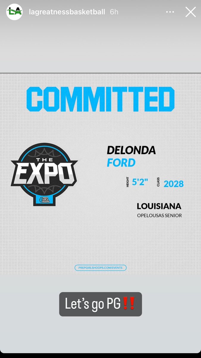 Thanks to <a href="/PGHLouisiana/">Prep Girls Hoops Louisiana</a> for the invite to The Expo. I’m excited to showcase my talents and have fun.