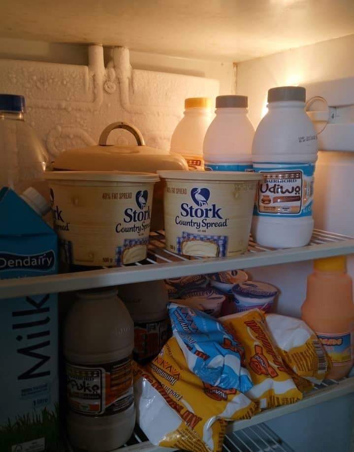 Throwback pics  2019 - 2020 fridge yangu yaigara yakazara nema groceries 😂😂