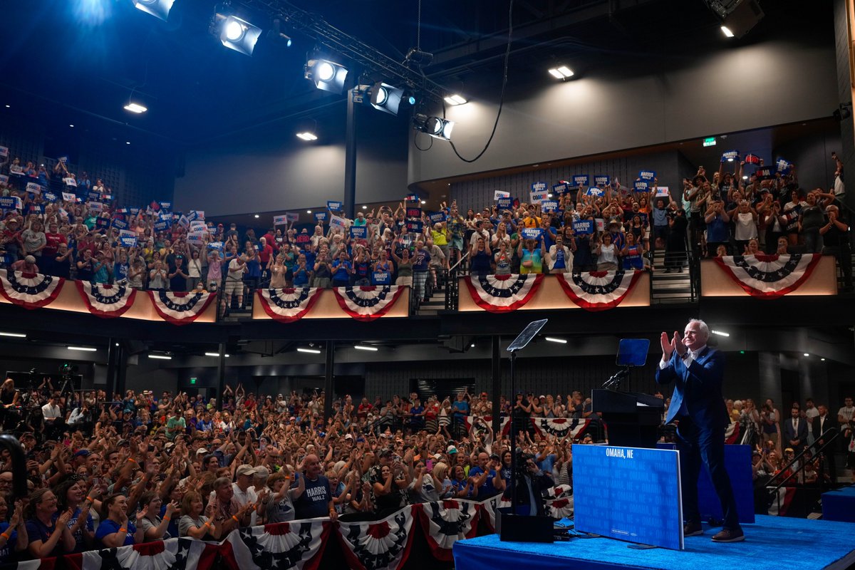 Tim_Walz's tweet photo. Listen Nebraska, we’ve got a slogan.

Nebraska: It’s not for everyone.

Well, it sure the hell ain’t for Donald Trump. https://t.co/QmpaSTeHU9