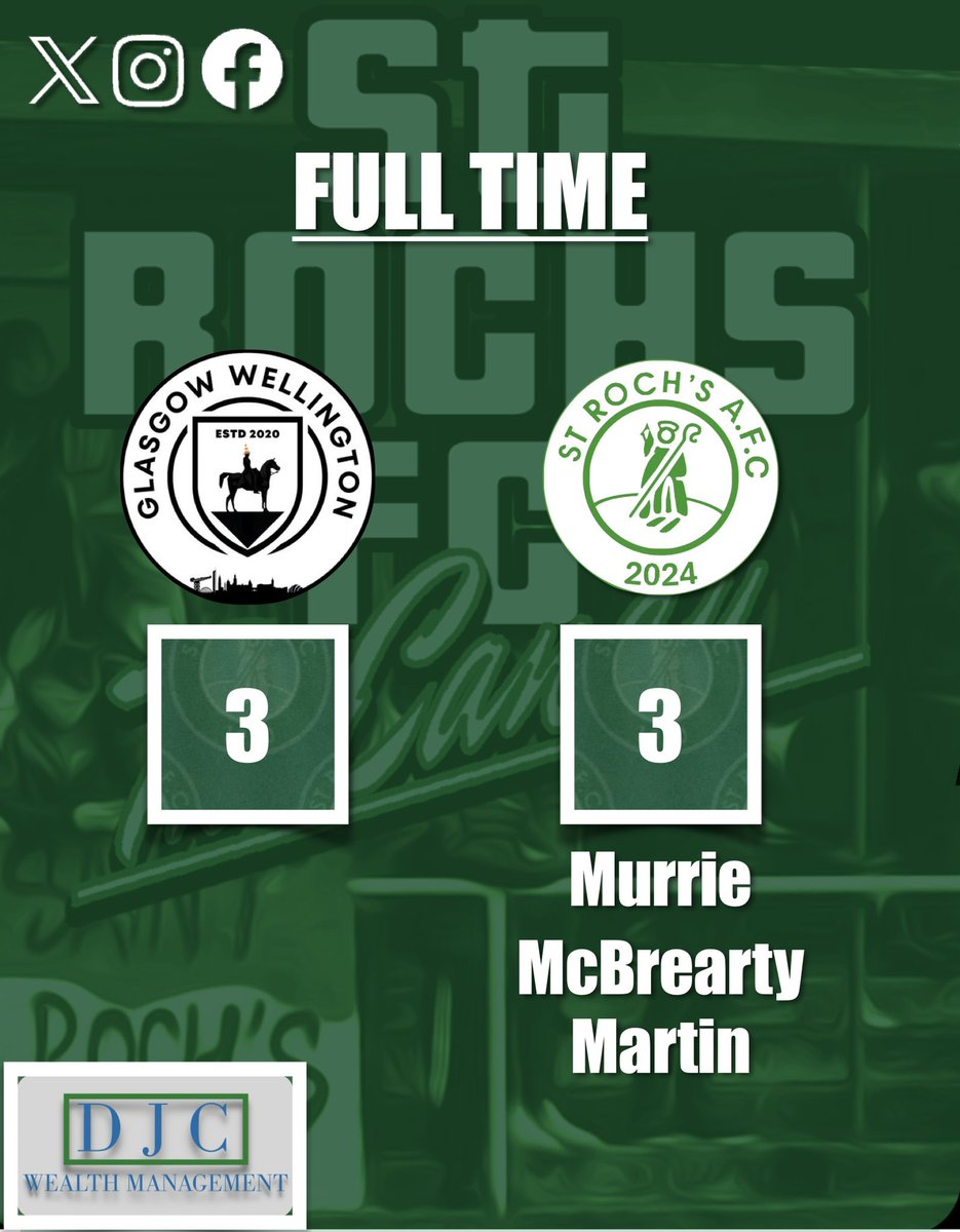 Opening day draw with Glasgow wellington, a game of missed chances for us, spells of good football with the boys starting to click.

MOTM <a href="/JohnMcBrearty4/">John McBrearty</a> 

We now face Glasgow Wellington, in the quarter final of the Glasgow cup, on Thursday night. 

<a href="/scottish_aff/">AmateurFixturesResultsSCO</a>