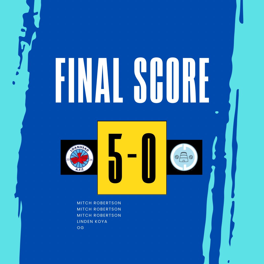 Good display from the boys this morning. Some nice stuff played and good to keep a clean sheet.

All the best to <a href="/CorrieDynamoFC/">Corstorphine Dynamo CFC</a> 

We go again next week 🩵

Scorers:
<a href="/Mitchellrob_/">mitch robertson</a> x3
Linden Koya
OG