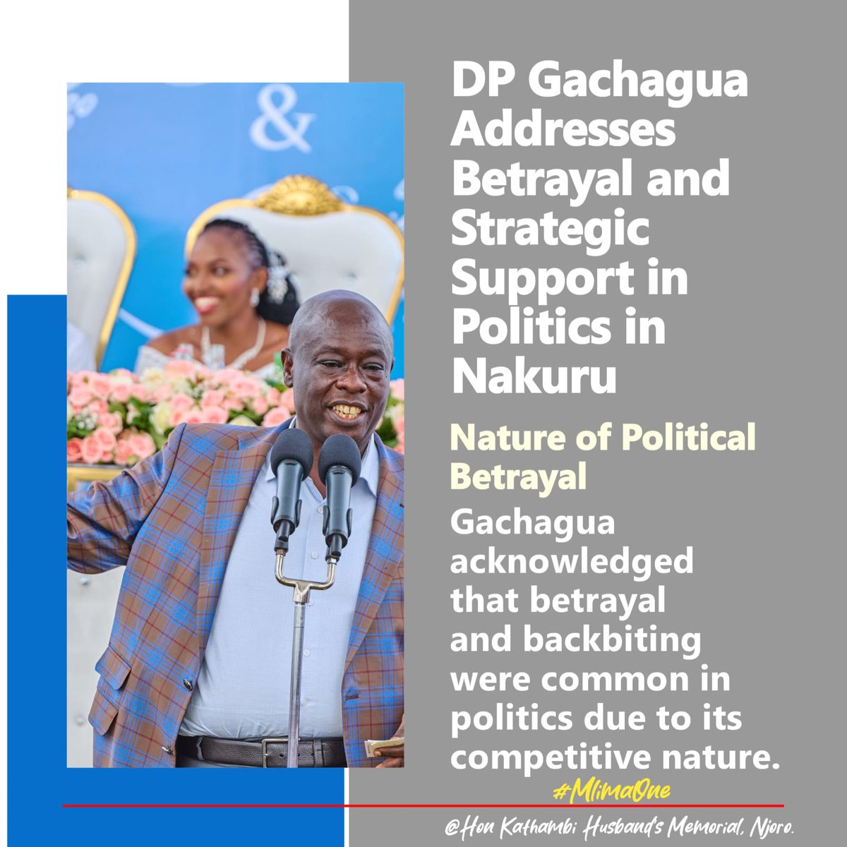 BrianMPeter's tweet photo. Betrayal is part of the game in politics, but loyalty remains key.
#RigathiOnAssignment
#Mlima1 https://t.co/0fYZJTzXuf