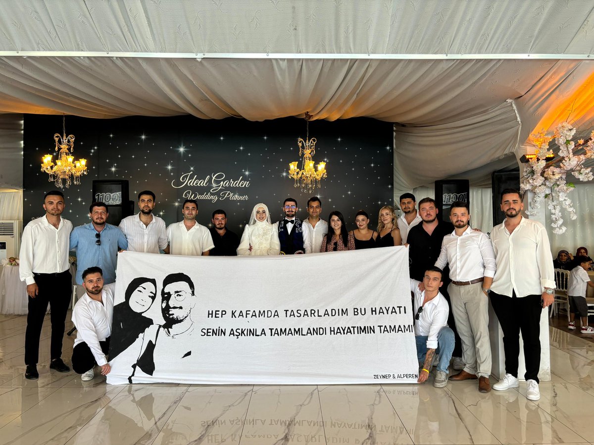 UFBErciyes's tweet photo. 1907 ÜNİFEB Erciyes Üniversitesi örgütlenmesi olarak geçmiş dönem yönetim kurulu üyelerimizden Bekir Alperen Keleş’in düğün törenine katılım gösterdik. Zeynep&amp;Bekir çiftine bir ömür boyu mutluluklar dileriz. https://t.co/5bRuGTpmUK