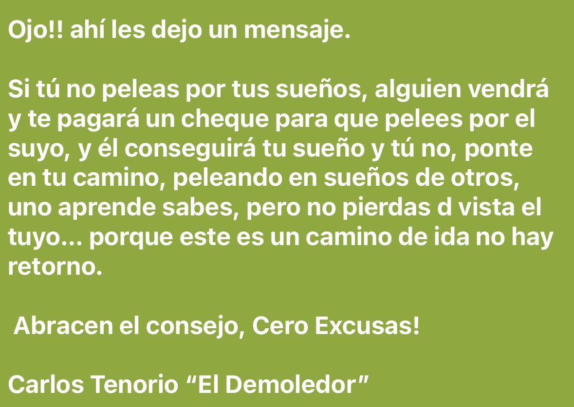 Camino solo de ida, para los que se creen que son eternos. Lindo día.