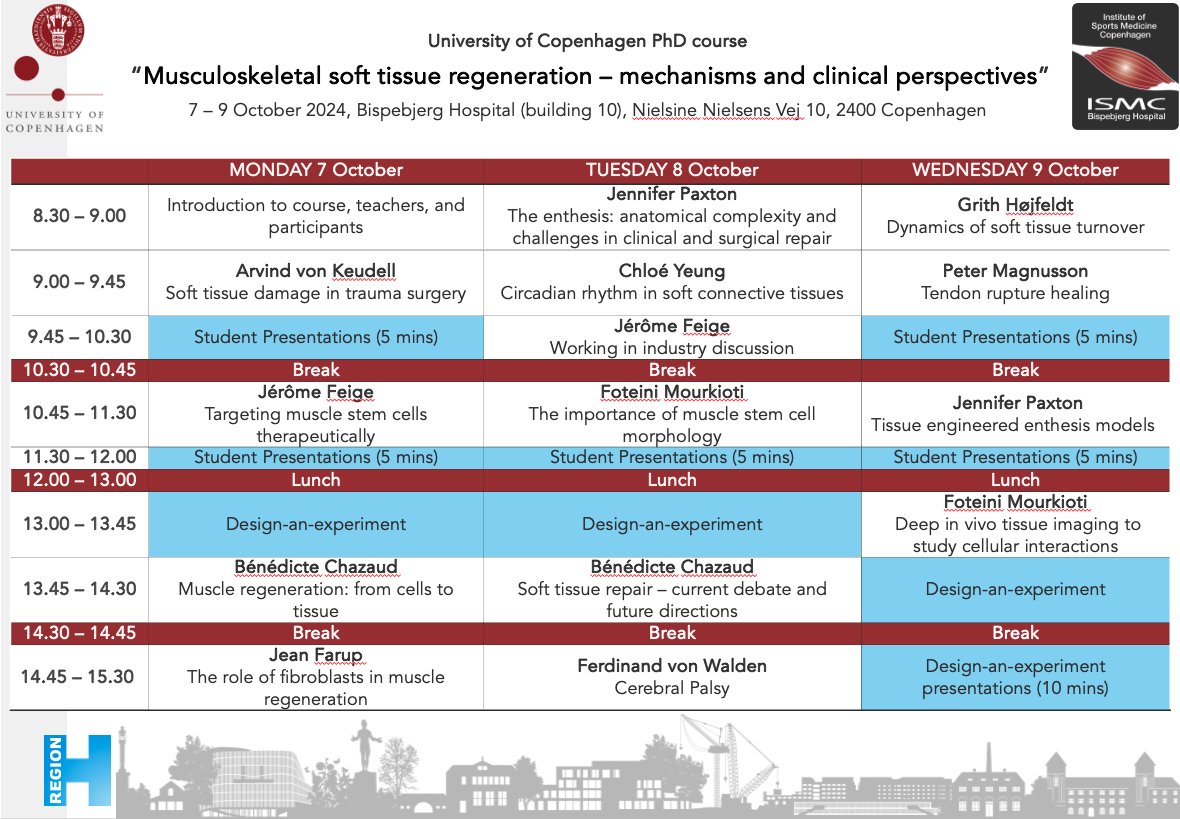 Abigail Mackey (@abigailmackey1) on Twitter photo 🚨Registration deadline for our <a href="/MUSKOS_PhD/">PhD Programme #MUSKOS 🎓</a> course <a href="/ISMCopenhagen/">Institute of Sports Medicine Copenhagen</a> is August 31st:
💪🦴⏰💫🤩
phdcourses.ku.dk/DetailKursus.a…
Expert teachers🧑🎓
@MourkiotiLab <a href="/BenChazaud/">Ben Chazaud</a> <a href="/Dr_JZP/">Dr Jennifer Z Paxton</a> <a href="/ccstorytime/">Chloé Yeung</a> <a href="/grith_hojfeldt/">Grith Højfeldt</a> <a href="/avonkeudell/">Arvind von Keudell</a> <a href="/JeanFarup/">Jean Farup</a> <a href="/FerdinandvW/">Ferdinand von Walden</a> <a href="/FeigeLab/">FeigeLab</a> <a href="/SPMagnuss/">s. Peter Magnusson</a>
Join us! 🚨Registration deadline for our <a href="/MUSKOS_PhD/">PhD Programme #MUSKOS 🎓</a> course <a href="/ISMCopenhagen/">Institute of Sports Medicine Copenhagen</a> is August 31st:
💪🦴⏰💫🤩
phdcourses.ku.dk/DetailKursus.a…
Expert teachers🧑🎓
@MourkiotiLab <a href="/BenChazaud/">Ben Chazaud</a> <a href="/Dr_JZP/">Dr Jennifer Z Paxton</a> <a href="/ccstorytime/">Chloé Yeung</a> <a href="/grith_hojfeldt/">Grith Højfeldt</a> <a href="/avonkeudell/">Arvind von Keudell</a> <a href="/JeanFarup/">Jean Farup</a> <a href="/FerdinandvW/">Ferdinand von Walden</a> <a href="/FeigeLab/">FeigeLab</a> <a href="/SPMagnuss/">s. Peter Magnusson</a>
Join us!
