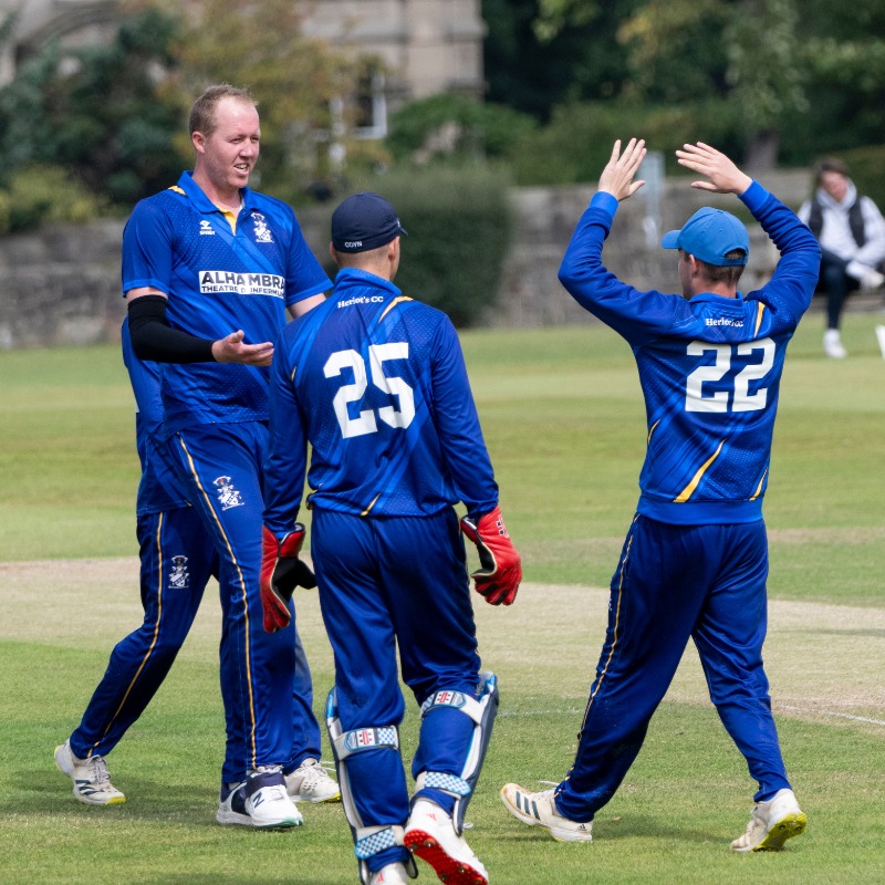 CricketScotland's tweet photo. A terrific start for @HeriotsCricket 💥

Three wickets for @Neillo_7 🔥

#ChooseCricket
