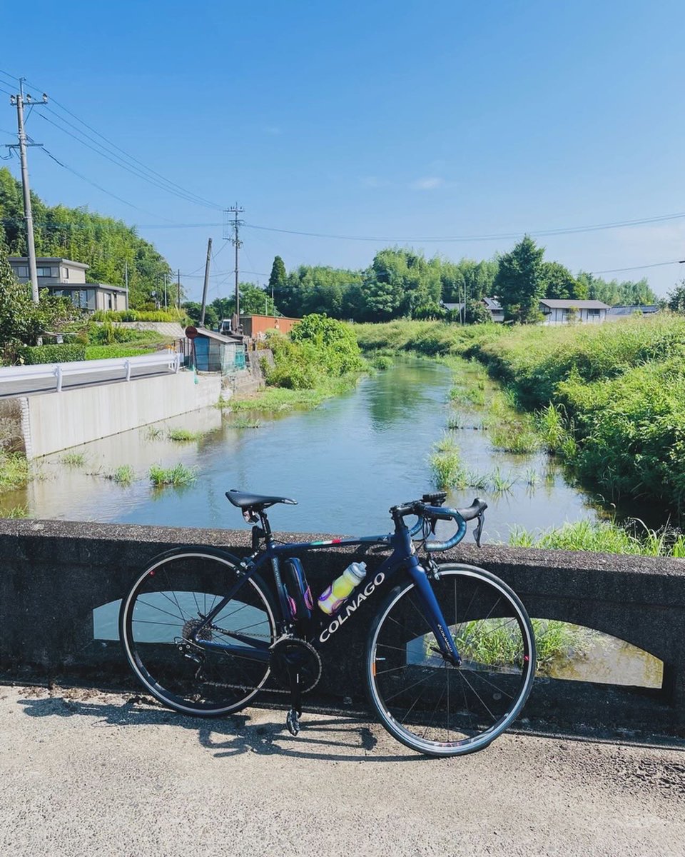 toolbomb's tweet photo. 久しぶりのロードポタ

夏場によく行くコース
川沿いで木陰多め
日本の夏の原風景って感じで気に入ってます

#熊本 #甲佐町 #緑川 #ロードバイク #コルナゴ  #COLNAGO #A2r #ゆるポタ https://t.co/WvPIFrzAz4