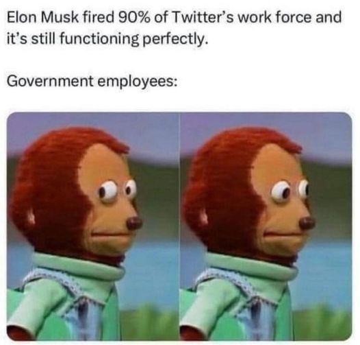 NavadniNimda's tweet photo. #PREVOD
Elon je odpustil 90% odvečne delovne sile pri X, ko je kupil Twitter. Kot vidimo, še vedno deluje odlično & brez napak.
So v javnem sektorju, javni-upravi & vladnih NVO-jih zaskrbljeni, ali se jih ne tiče, like niti mau? 🤔 https://t.co/2YXztxRNiN
