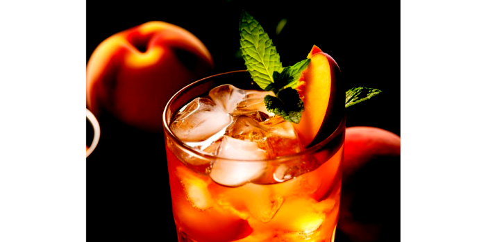 "A good choice," he remarked while turning to prepare the drink. The sounds of ice and tea filling the air. He placing your glass on the counter. "Here you are," said he before returning to his tasks.