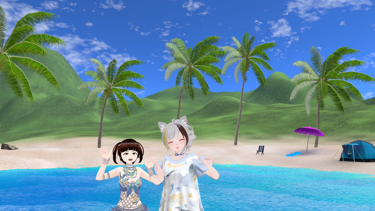 erimgarak's tweet image. #猫日和きゃりこ さんの　夏歌枠 #VRCHAT 現地　
#きゃりこらいぶ