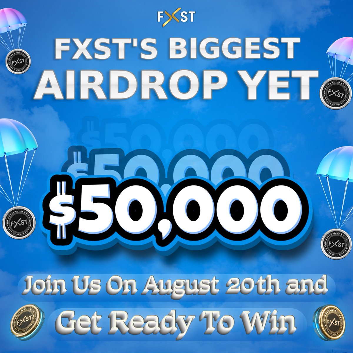 🚨 The BIGGEST airdrop yet! $50,000 up for grabs!
🚀 Follow @FXST
💙 Like, ❤️ Retweet, &amp; 🗨️ Comment your BEP-20 wallet address below!
👉 Don’t miss out on exclusive rewards!

#FXST #fxsttoken #fxstgrandlauch #CryptoRewards  #AirdropCrypto  #CryptoRewards #BEP20