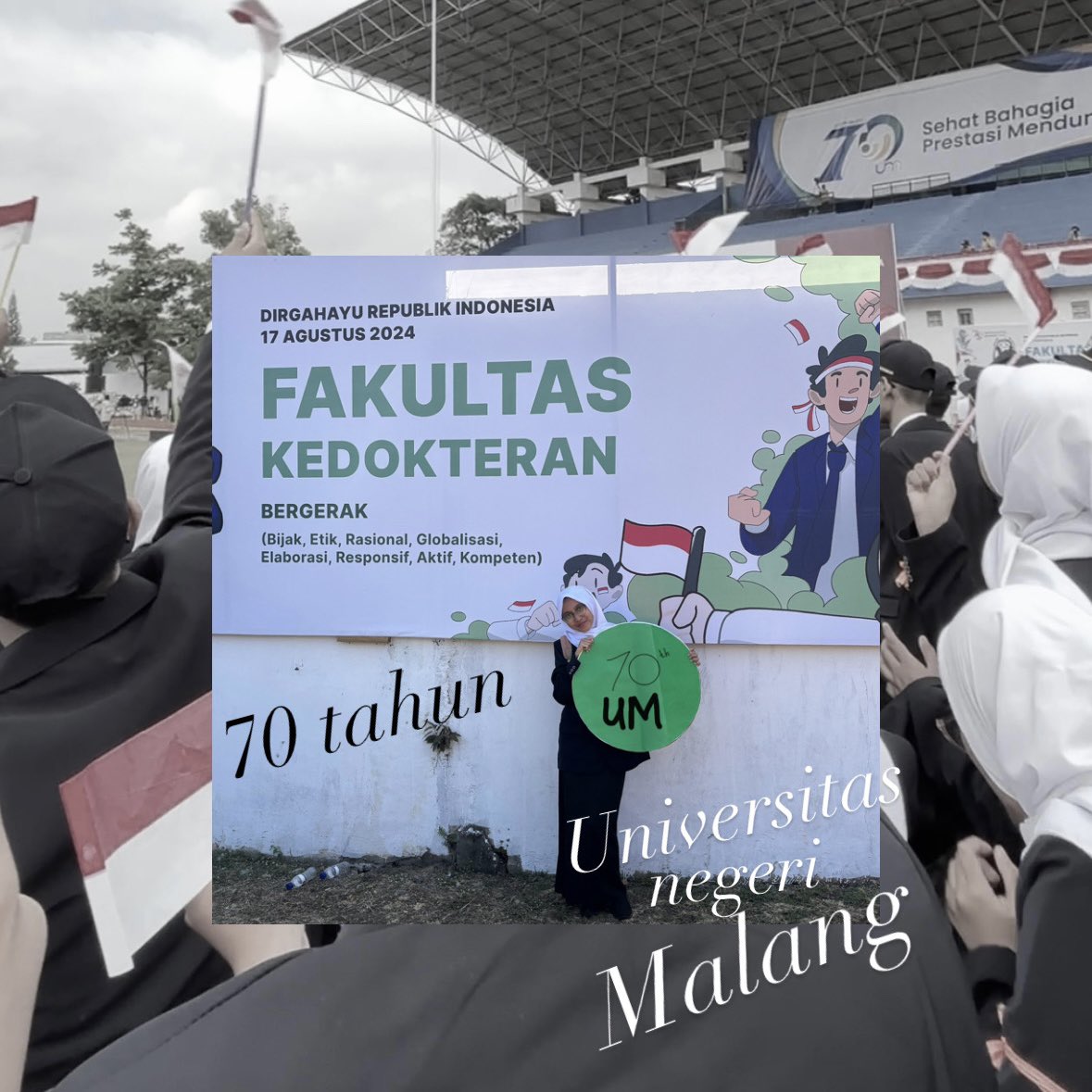 saya Risma dari Fakultas Kedokteran mengucapkan selamat ulang tahun ke 70 UM🌟

#Day1PKKMBUM2024
#PKKMBUM2024
#MabaUM2024
#SinergiKreasi
#BEMUM2024
#UMtheOnlyOne
#SahabatMahasiswa
#LaskarDewantaraMuda
#universitasnegerimalang
#NareswaraDrestantaArutala
#sehatbahagia