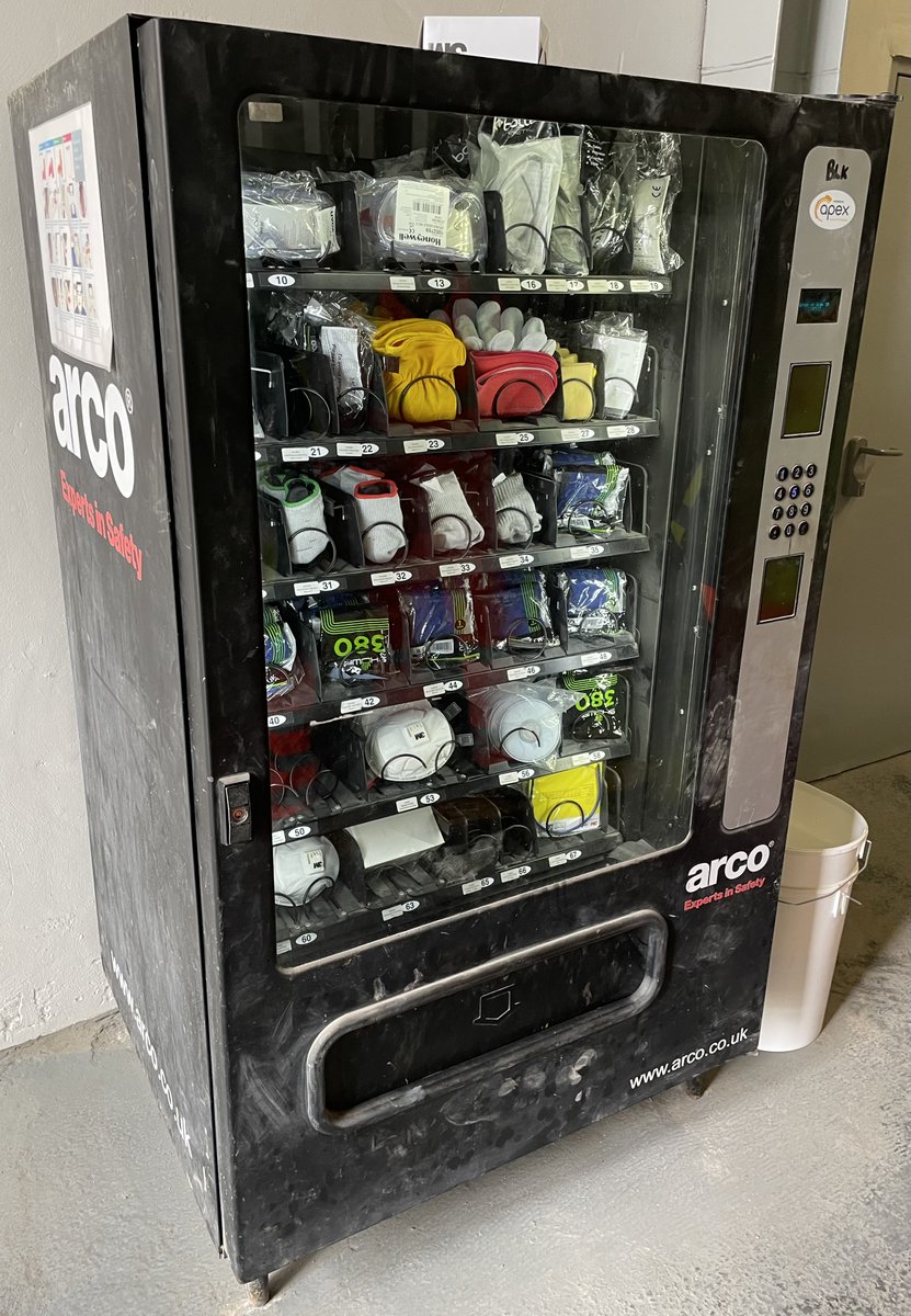 Spotted this on one of the #CementandLime sites we regulate. No, not cheesy snacks and fizzy pop but essential PPE wear! If you need it - you can get it straight away without going through stores. Brilliant! #HealthandSafety #RegulatingIndustry