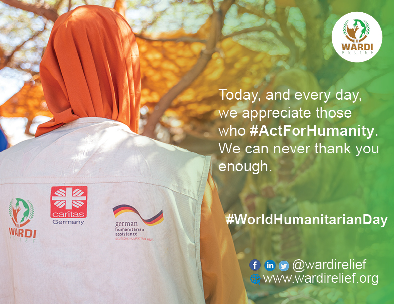 wardirelief's tweet photo. 🌍 Today, and every day, we honor and appreciate those who selflessly #ActForHumanity. Your unwavering kindness and compassion are the heartbeats of our shared humanity. We can never thank you enough 🙏❤️ #WorldHumanitarianDay2024 #WARDICares https://t.co/xzwhWiVW2Y