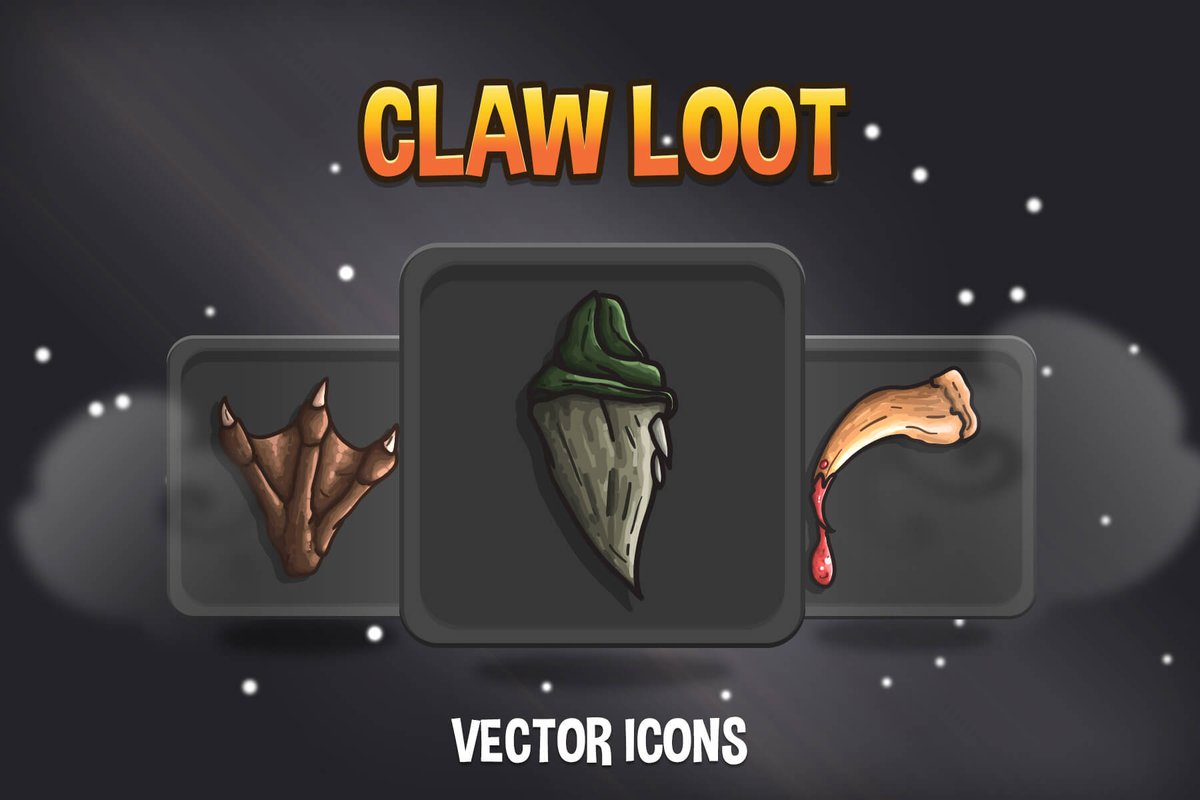 craftpix_net's tweet photo. Claw Loot Vector Game Icons. Exclusive asset! #2dgameart #2dgamedev #fantasygameart #fantasyicons #gameassets #gameicon #gameicons #iconpack #icons #mmorpgicons
⬇️ Download : https://t.co/BnZkLXiJBK https://t.co/bpCgVh8z13