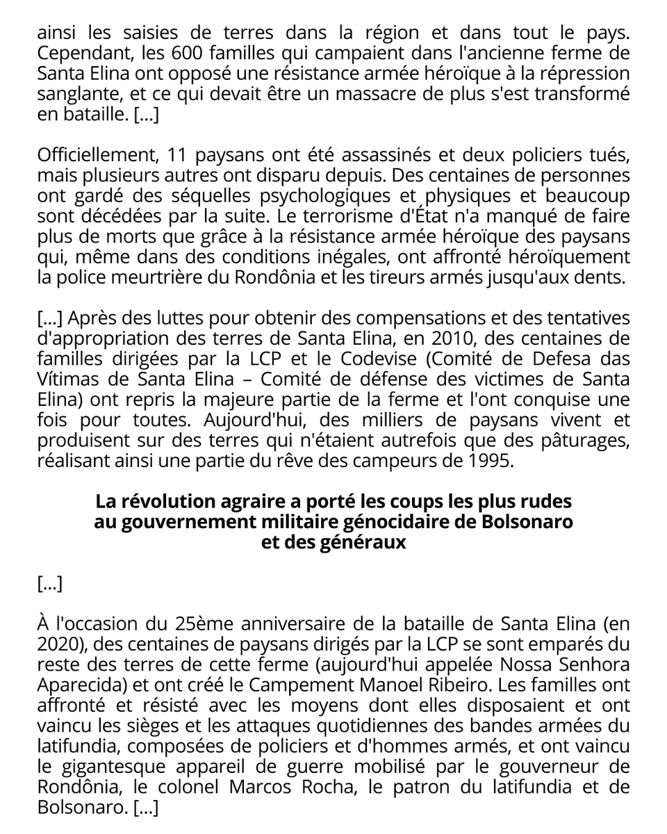 Cause_du_Peuple's tweet photo. 🔴⚡ Brésil : La LCP exalte la révolution agraire et appelle les ruraux à armer les groupes d’autodéfense dans une note sur la résistance de Corumbiara

Nous publions ici une traduction non officielle d’un article de A Nova Democracia du 15 août 2024.
 https://t.co/RGdMEKUGST https://t.co/h2AJATPddt