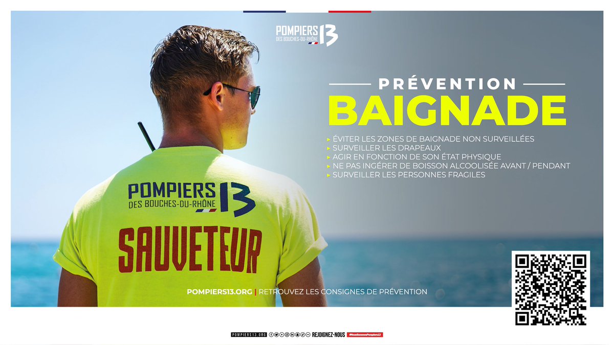 Pompiers_13's tweet photo. [#Prévention]

⚠️Quelques consignes à respecter si vous allez à la plage ⛱️☀️

➡️Privilégiez les plages surveillées
➡️Respectez les drapeaux de sécurité 🚩
➡️Protégez-vous du soleil ⛱️
➡️Surveillez les personnes fragiles https://t.co/HYerM8Fiid