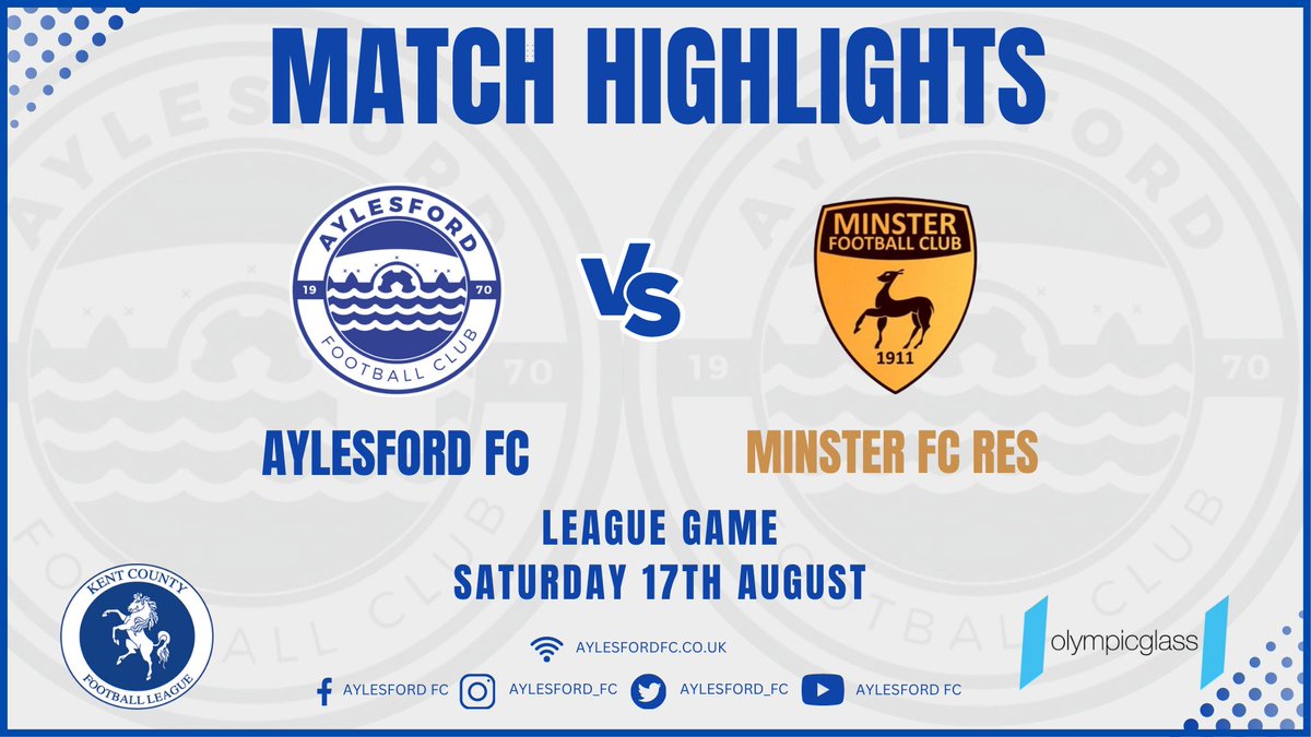 🚨 NEW CONTENT 🚨

📽️ Match Highlights 
📅 <a href="/KCFL1516/">Kent County FL News</a>
🔥Goal of season contender ?
7️⃣ Goals 
2️⃣ Pens

Check out our match highlights from yesterday's home win vs <a href="/MinsterFC1911/">Minster FC</a> Res. 

Thank you to the 52 people in attendance, the rest of you are missing out . 👇