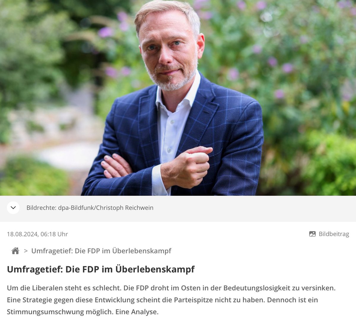 Es gibt sie noch, die guten Nachrichten.
#FDPunter4Prozent