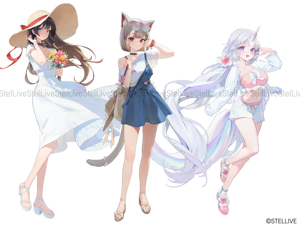 스텔라이브 x 애니메이트 여름 바캉스 페어 & ONLY SHOP 일러스트 작업했습니다!