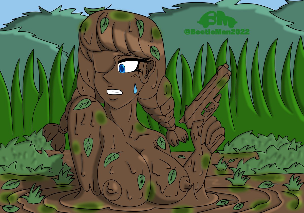 Not only the militia uses this "Tactical Camouflage Sinking" for their operations, the police also does it! Like here Naomi demostrates it, although looking at her face, it looks it was more accidental than carefully planned...

COMISSIONED BY: <a href="/MysteryLoko/">MysteryLoko🔞</a> 👀