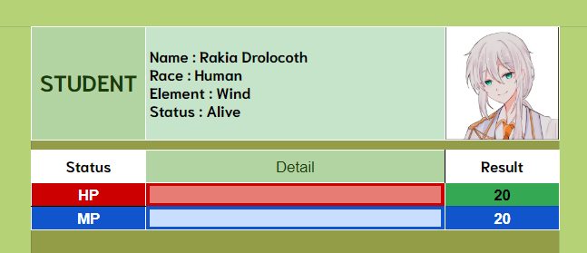 Rakia_EMA's tweet photo. [ #EMA02 | #EMAทีมฮีล ]

Name : Rakia Drolocoth
Race : Human
Team : Healing
Elements : Wind
Self Healing : ✅

Status Sheet : https://t.co/QR1iir4Z3i https://t.co/rw8U1o1Qt5