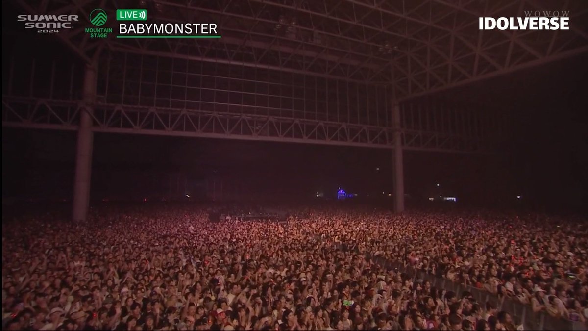 forbabymonster's tweet photo. Congrats #BABYMONSTER on your first ever Summer Sonic performance and crowd in Japan today! ❤️‍🔥

BAEMON HOT SUMMER SONIC
#BABYMONSTERxSUMMERSONIC
#베이비몬스터 @YGBABYMONSTER_ https://t.co/kMEye9OJ1H