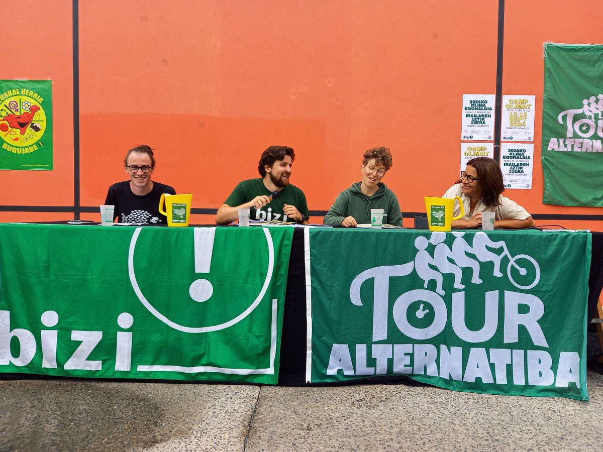📢 Face à l’extrême-droite, comment construire un mouvement populaire ? ✊

Avec <a href="/bizimugi/">Bizi !</a>, <a href="/Alda_EH/">Alda</a> et la marraine du #TourAlternatiba <a href="/CecileDuflot/">Cécile Duflot ❄️</a>, on s'interroge sur la façon de faire advenir une alternative désirable en allant au plus près des territoires🌱