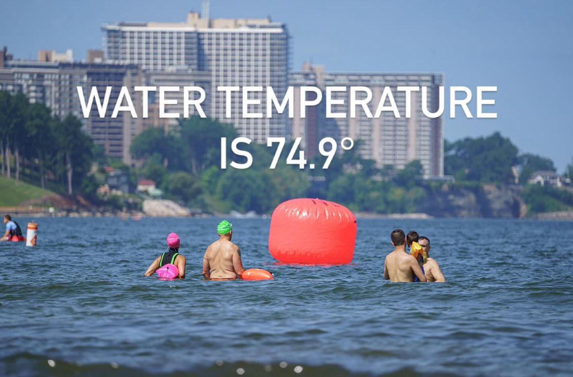They are current water. Temperature is 74.9°! The race is wetsuit legal.