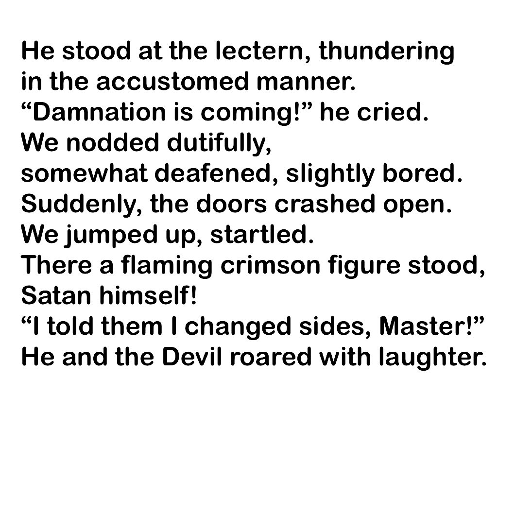 Banquozghost's tweet image. Judgement Day - #poem by Neil G

He stood at the lectern, thundering …

#horrorprompt 1553 #vsshorror 
#31DaysofHaunting