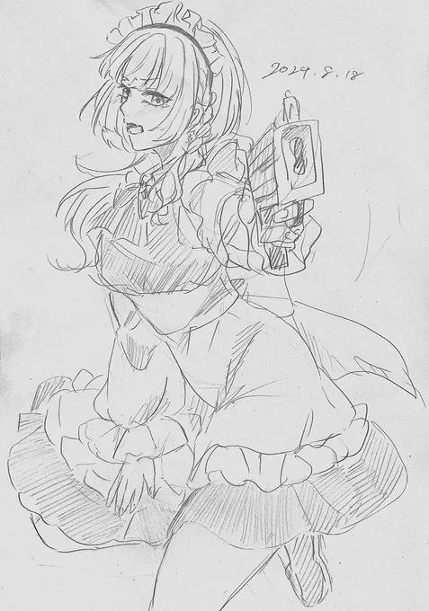 メイド
 #一日一絵 