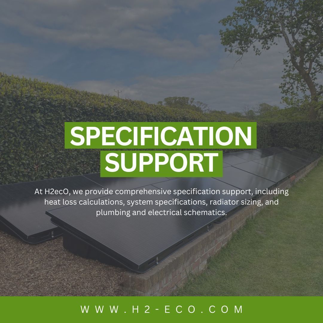 At H2ecO, we provide comprehensive specification support, including heat loss calculations, system specifications, radiator sizing and plumbing and electrical schematics.

Could we assist with any of these services? Don't hesitate to contact our team today. We're here to help.