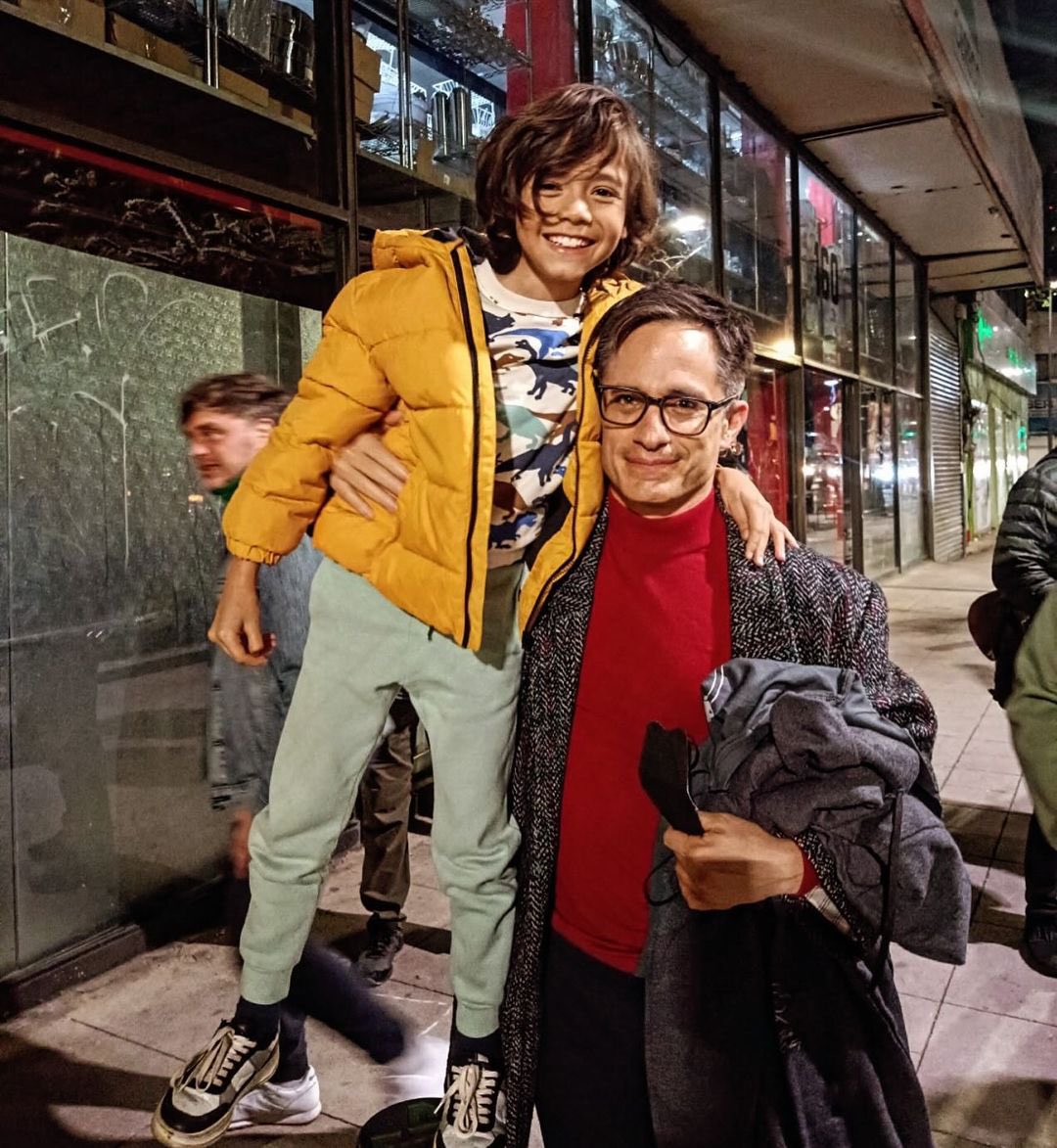 gaelgarciadaily's tweet photo. Gael García Bernal with Mateo Ortega, who plays his son in the upcoming limited series La Máquina ❤️ (out Oct 9) https://t.co/8ZhFcxM7kc