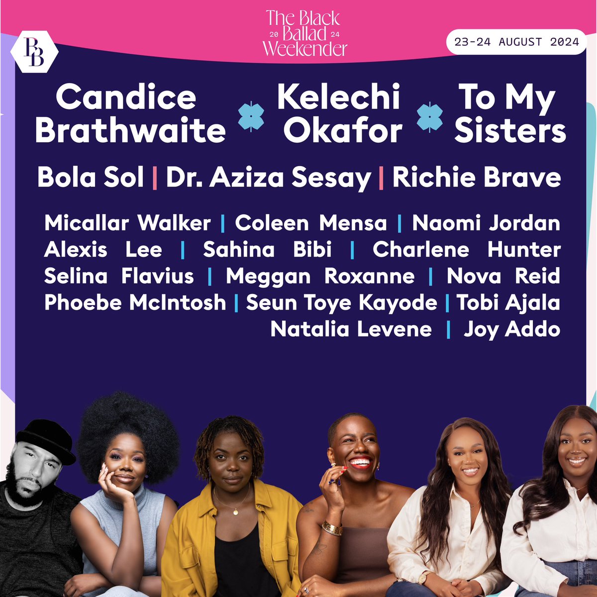 JENDELLA's tweet photo. So pleased to announce that as well as co-programming the Black Ballad Weekender, I'll be appearing at the #BBWeekender ๐
๐คช https://t.co/oh3rmB40N4