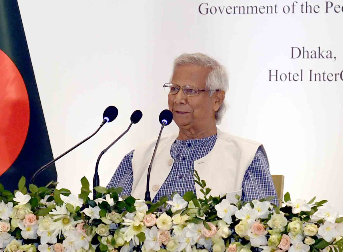 ChiefAdviserGoB's tweet photo. Honorable Chief Adviser Professor Muhammad Yunus Briefed at Meet &amp; Greet with the Diplomatic Corps in Bangladesh at Hotel Intercontinental on 18 August 2024 https://t.co/UnfYKTnfub
