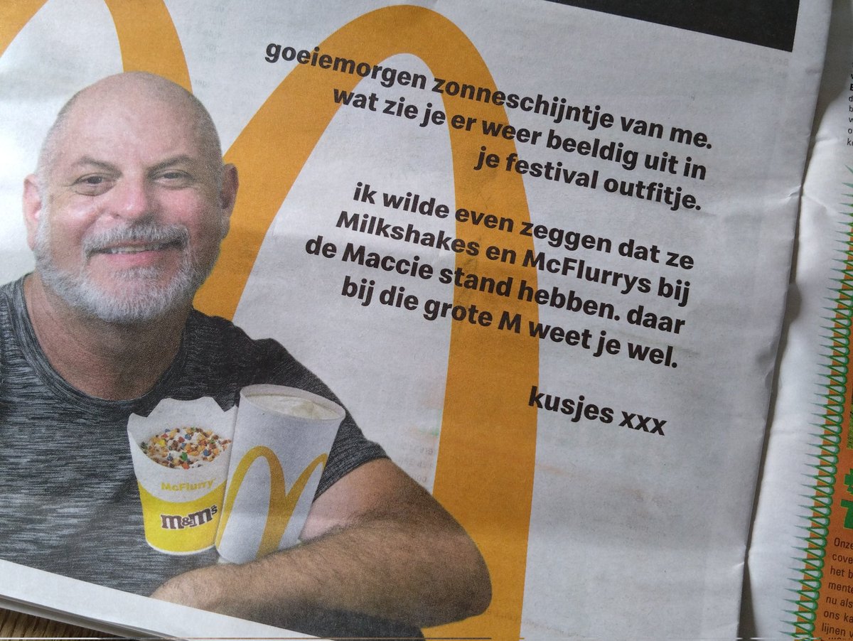 vanhooft's tweet image. Ik vind het nogal opmerkelijk hoe ze bij McDonalds denken de doelgroep te bereiken op Lowlands. #LL24