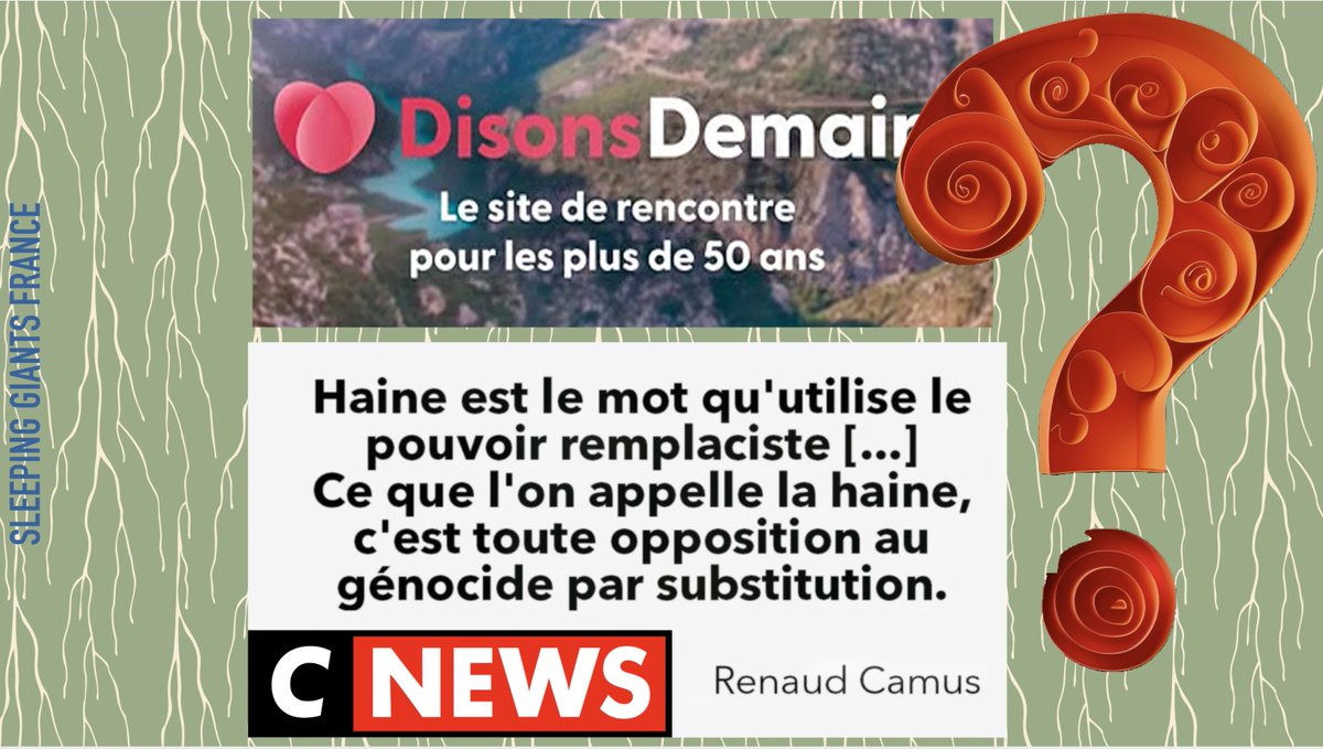 slpng_giants_fr's tweet photo. Le business de #CNews, @meeticGroup, n'est-ce pas la haine, la division, le rejet, le repli sur soi, l'individualisme ? En 2023-2024 vos pubs #DisonsDemain ont financé cette ligne émaillée des délires racistes de Renaud Camus.
Quels sont vos plans pour la saison qui arrive ? https://t.co/MR8Bm75yyo