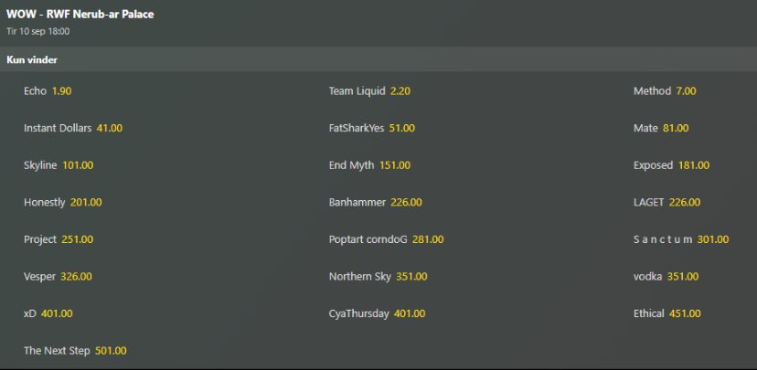 Hell yeah cheeky bet on us