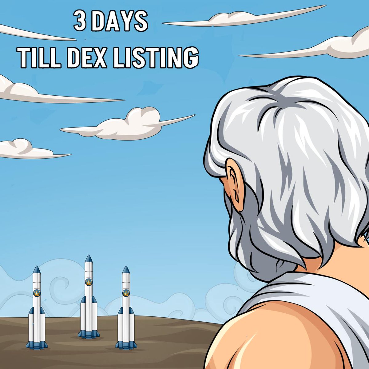 LISTING IN 3️⃣ DAYS.

The moment you’ve all been waiting for…

God can fly, but you people will need rockets! 🚀

The listing will take place on the:

🗓 21st August, 2024

⚡️ Time: TBA

🟢 Exchange: Raydium

We’ve got even more announcements today, so stay tuned! 👀